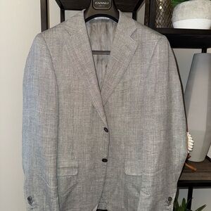 Canali Light Grey Textured Jacket